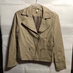 Forever 21 spiked ffuax leather jacket.  596N